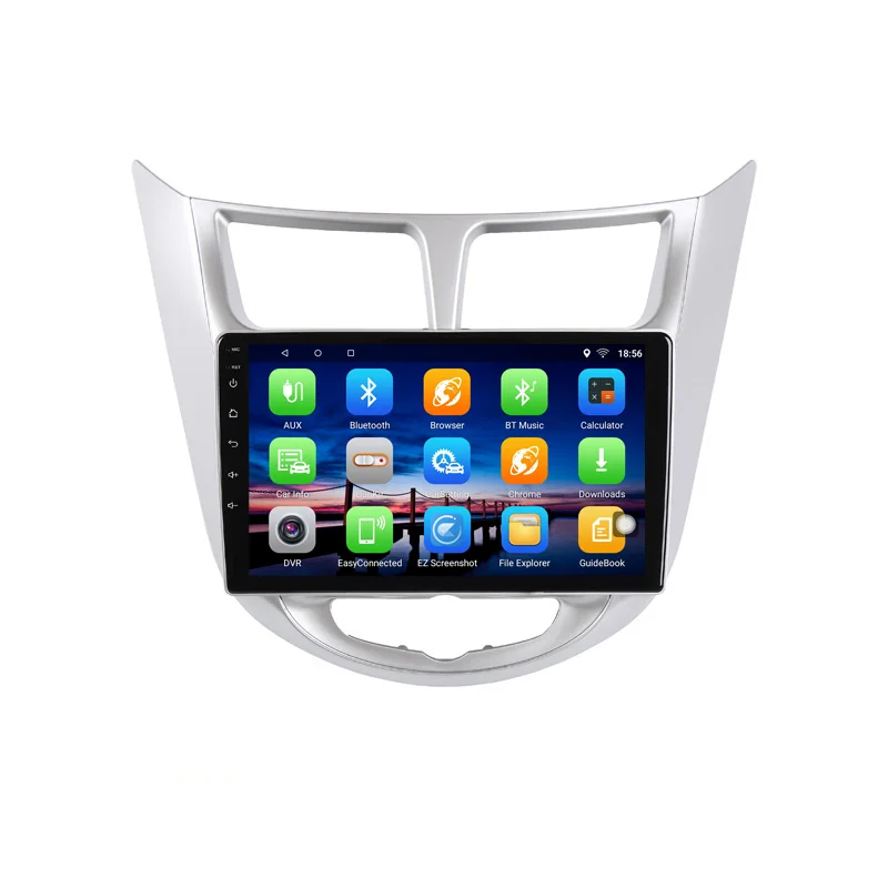 10 &quot2 + 32G 2.5D IPS Android 8 1 автомобильный DVD мультимедийный плеер GPS для Hyundai Solaris accent Verna