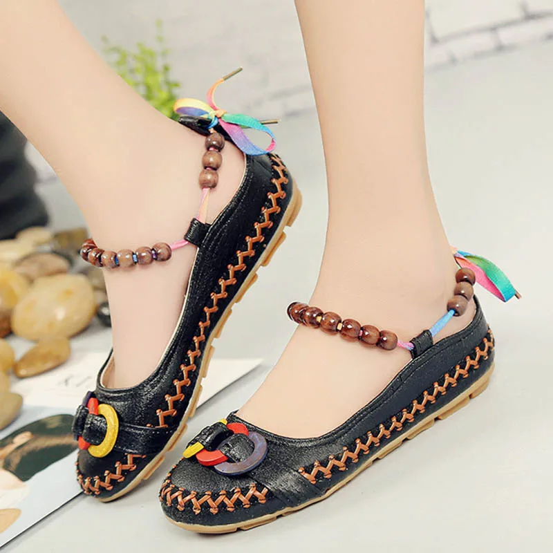 flat shoes with strings