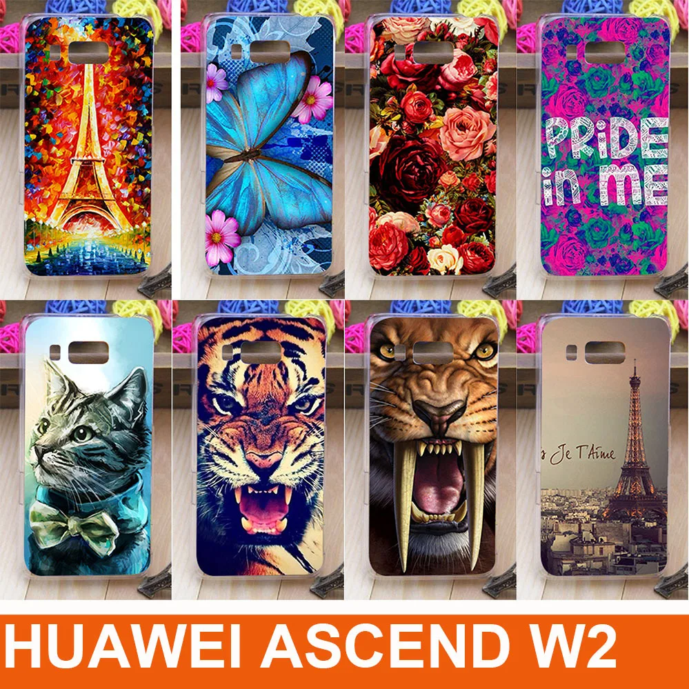 

Mobile Phone Case For Huawei Ascend W2 DIY Colorful Painted Cellphone Cover Bag Housing Several Pattern Case Shipping Free