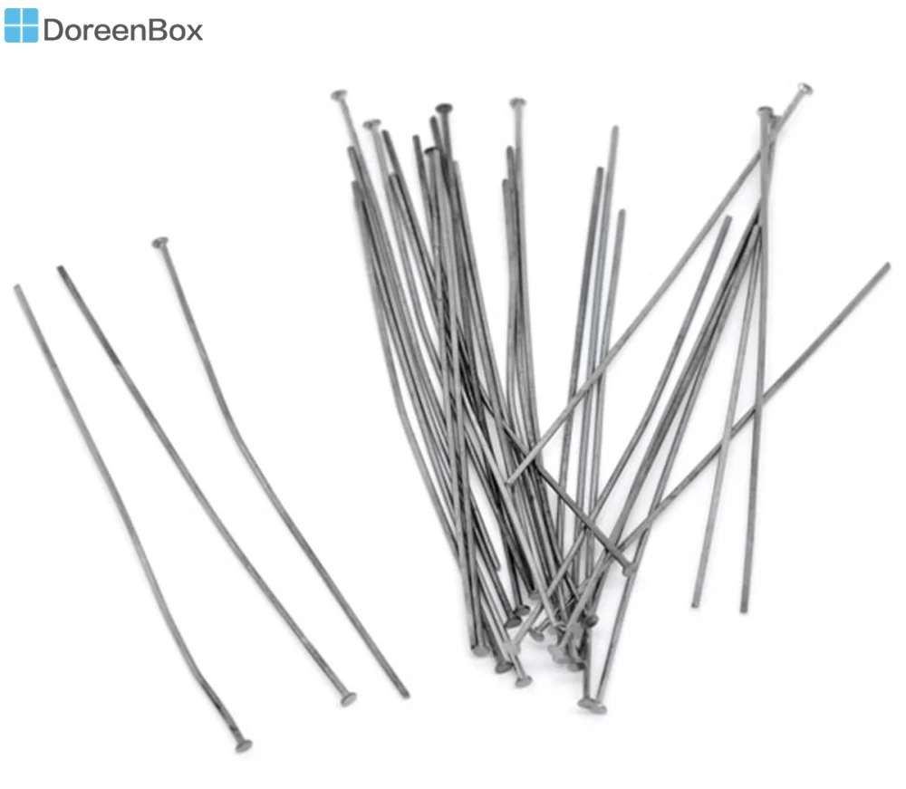 

Doreen Box Lovely 300 Gunmetal Head Pins Findings 60mm(2-3/8") (B09161)