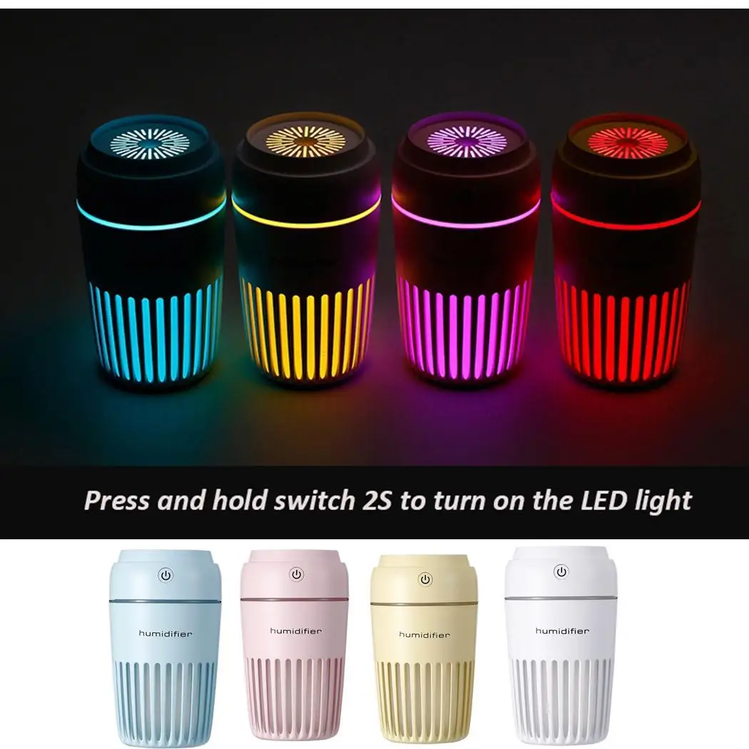 

Portable USB Ultrasonic Humidifier Air Aromatherapy Diffuser with LED Night Light for Home Electric Mist Maker