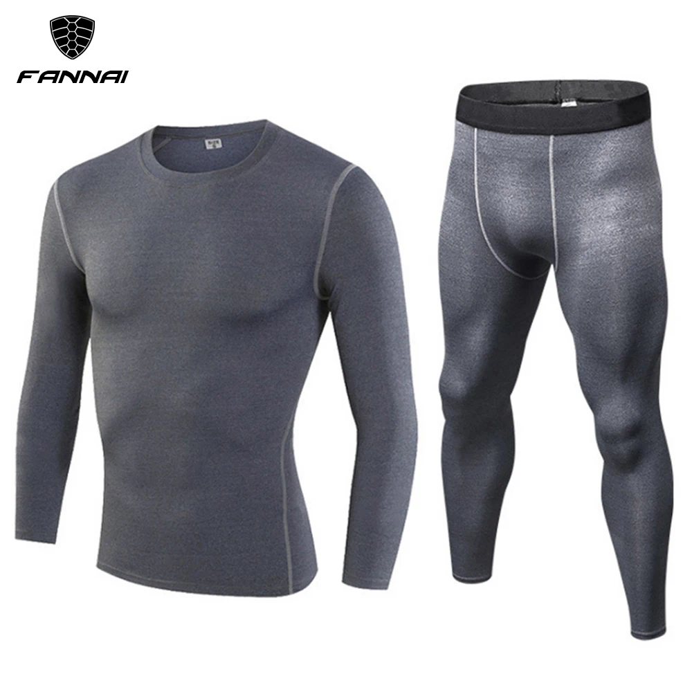 

Quick Dry Men's Loping Sets 2 pieces/sets Compression Sporting Suits Men Crossfit Tights Clothes Gyms Fitness Lope Sportswear