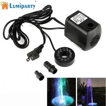 

110-240V Mini Submersible Water Pump with LED Light for Aquariums Fish Pond Fountain Waterfall US /EU/ Plug