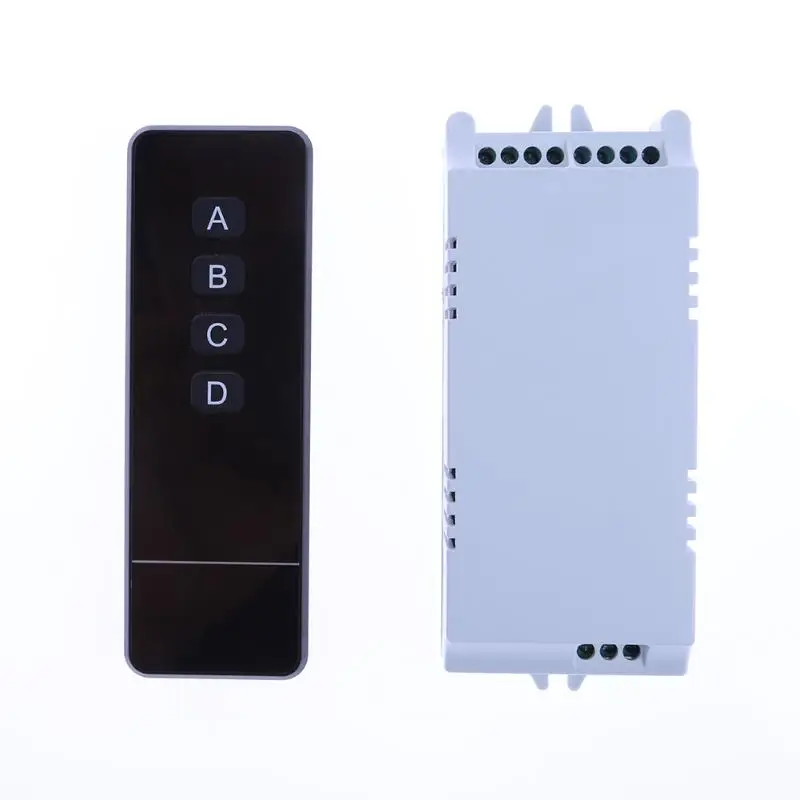 

220V 110V 4 Way Lights Wireless RF Remote Control Light Switch Splitter Digital Remote Transmitter+Receiver