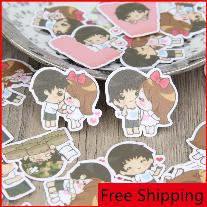 

40 pcs love lovers couples personalized scrapbook Stickers scrapbooking material personalized sticker happy planner craft Diary