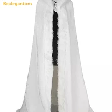 Bealegant Роскошная элегантная дешевая теплая накидка для невесты белая зимняя женская куртка с мехом Свадебные плащи длиной до пола QA932