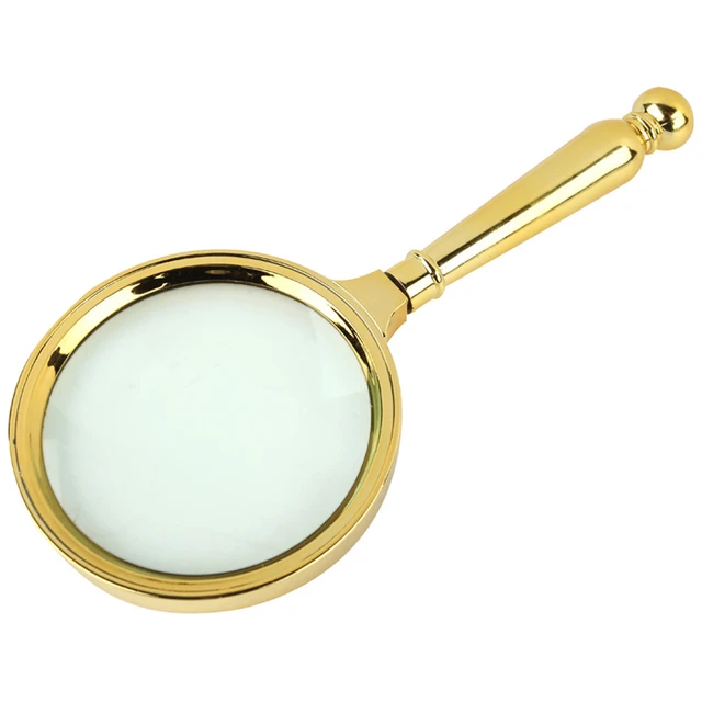 10X Folding Pocket Magnifier 2.56''Diameter Loupe with Keychain Portable Magnifying  Glass for Reading Jewelry Coins Hobby Using