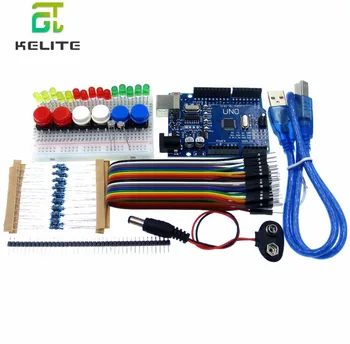 

1set new Starter Kit UNO R3 mini Breadboard LED jumper wire button for compatile