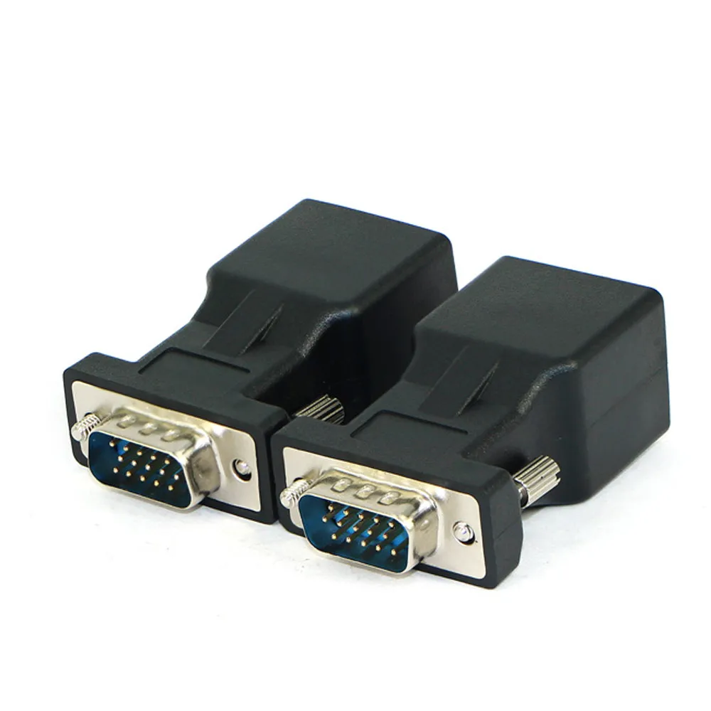 HIPERDEAL 1 пара VGA удлинитель мужской женский в LAN RJ45 CAT5 CAT6 20 м сетевой кабель адаптер Oct30 HWHW