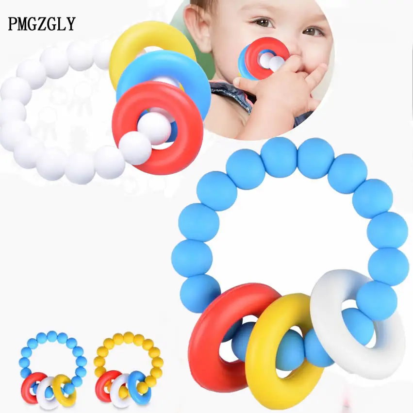 Baby Teething Rings Infant Teether Toy DIY Accessories For 3 36 Month