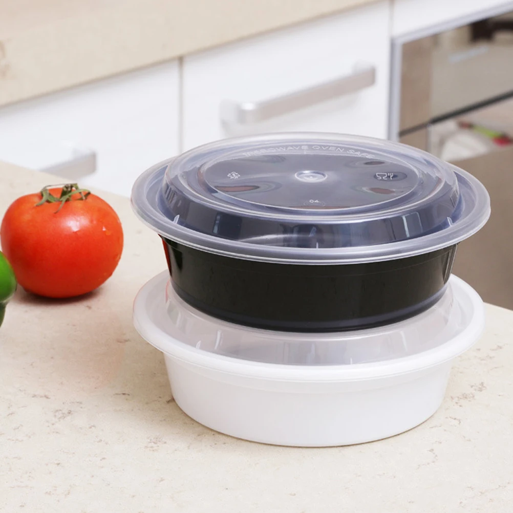 10PCS 720ML Disposable Plastic Bowl Take Out Containers ...