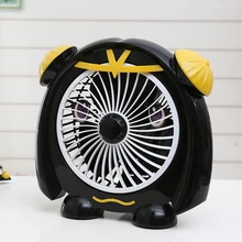 Электрический вентилятор в форме милой собаки EU/AU/UK 220 V, Настольный Электрический вентилятор с 3 м расширенной линией, милая форма, 2 зубчатые вентилятора черного цвета