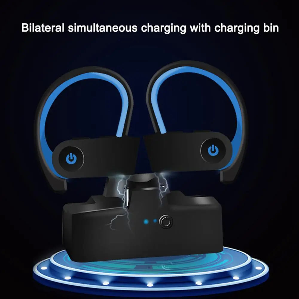 TWS 6 Беспроводные Bluetooth 5 0 наушники стерео настоящие для бега Спортивная гарнитура