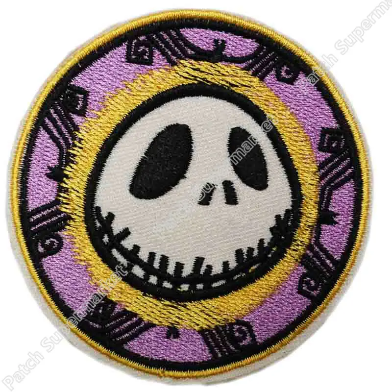

3" Nightmare Before Christmas Jack Face Spiders TV Movie Show Series Cartoon applique iron on patch children's day gift