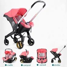 Брендовые Детские коляски 3 в 1, Автомобильный складной светильник с автомобильным сиденьем, коляска и детская люлька для новорожденных Landscope 4 в 1