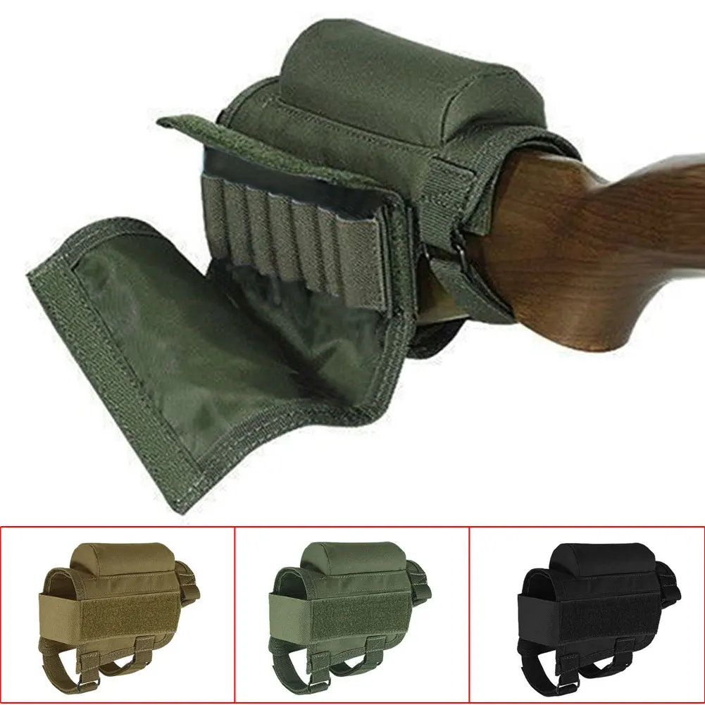 Nylon Tactical Rifle Cheek Rest Riser Pad Ammo Cartridges Holder
