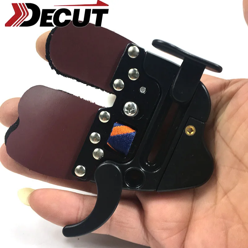 

DECUT Archery Finger Tab Left and Right Hand Archery Finger Guard Protection Pad Glove Tab Finger Protector For Hunting MIXHAR