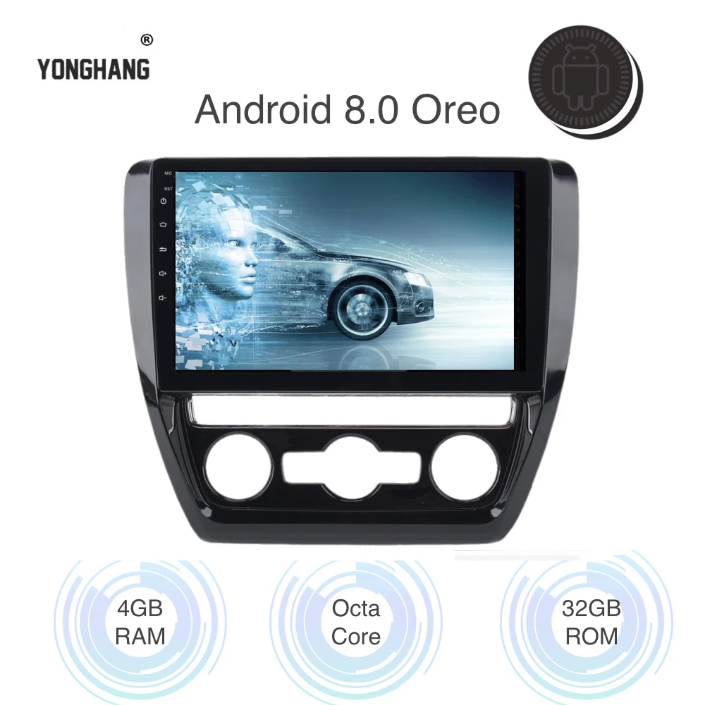 Android 9 0 1 din автомобильный Радио плеер для VW Jetta GPS навигация 2011 2012 2013 2014 2015 8 ядерный 4