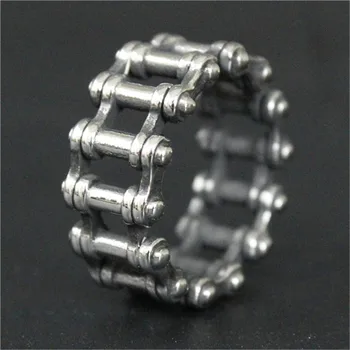 

3pcs/lot Newest Motobiker Style Ring 316L Stainless Steel Punk Men Boys Steel Bicycle Cool Ring