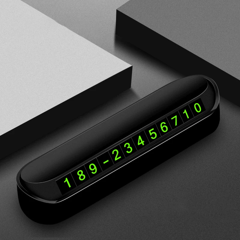 

Universal Car Luminous Temporary Parking Card Night Phone Number Card Universal Hidden Auto Mobile Temporary Stop Sign Interior