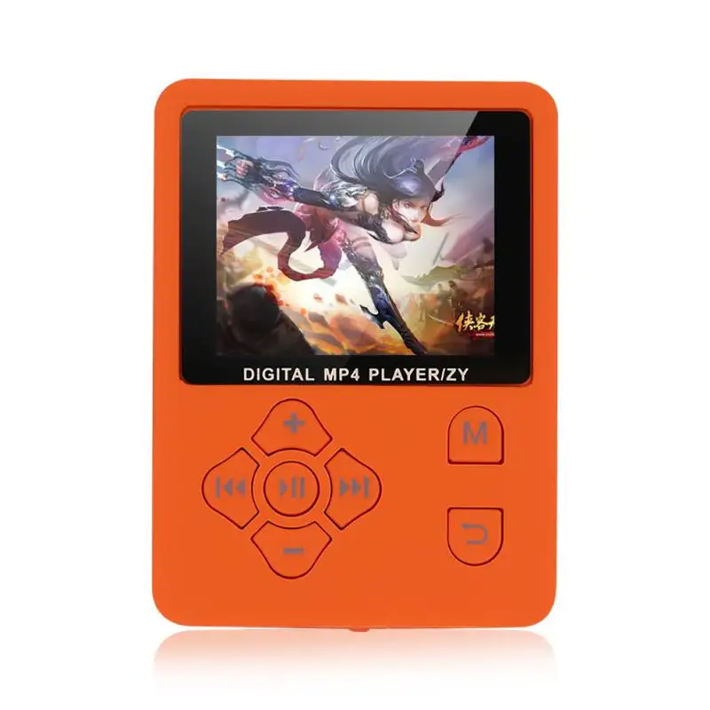 21,8 дюймовый ЖК-экран MP4-плеер с поддержкой карт памяти TF до 32 Гб hifi fm-радио мини USB музыкальный плеер walkman для просмотра фотографий электронная книга - Цвет: Orange