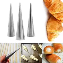 5 шт DIY конусы для выпечки из нержавеющей стали для выпечки спиральных Круассанов трубы Рог печенье рулет Форма для пирога, посуда для выпекания Кухонные гаджеты