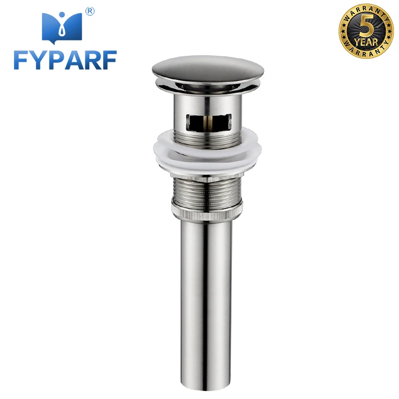 FYPARF никелевая матовая сливная пробка раковина всплывающие отходы тщеславие