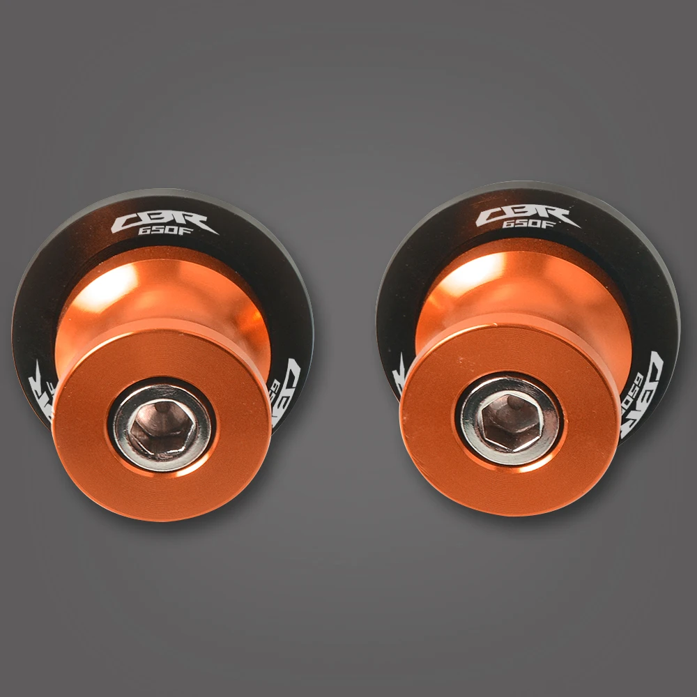 8 мм Мотоцикл с ЧПУ Маятник стойка для катушек винты слайдер для Honda CBR650F CBR 650F CBR 650 F CB650F сертификатом от сертификационной 650F - Цвет: M8 orange