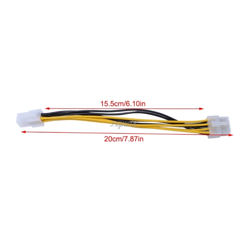 4 Pin Male to 8 Pin CPU Power Supply Adapter Converter ATX Cable 12V