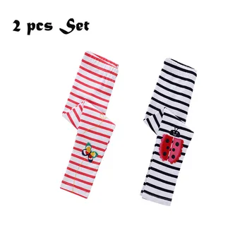 

Jumping Meters Baby Girls clothing Legging Pants Applique Animals Cotton Stripe Autumn 2PCS Sets Children Trousers for Girls