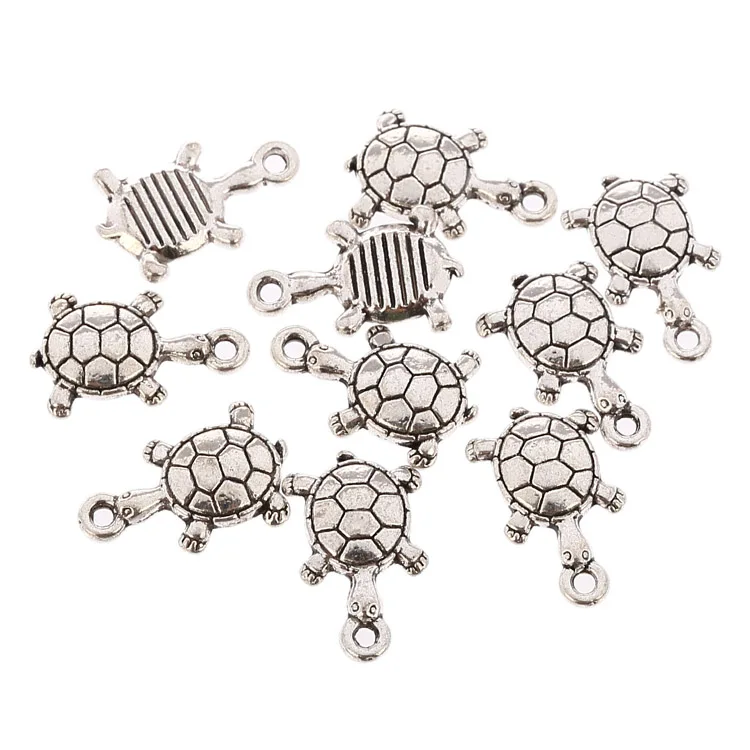 

20x10mm sea Turtle Tibetan Silver Bead charms Pendants fit bracelet 30pcs