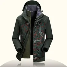 Камуфляжные ветровки бренд AFS JEEP 2 шт. зимние куртки s водонепроницаемый Windstopper камуфляж флисовая подкладка парка пальто