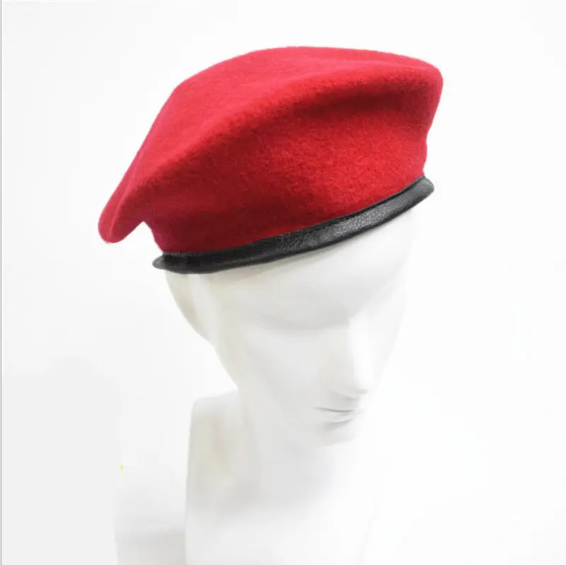 Fasion Military Army Soldier Hat Men Women Wool Beret Uniform Cap