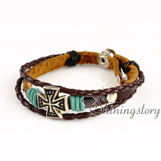 Malta Cross Whole Leather Bracelets For Malta Cross Whole Leather Bracelets