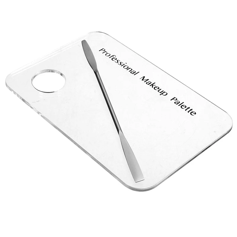 

Cosmetic Acrylic Makeup Nail Eye Shadow Mixing Palette + Stainless Spatula Tool