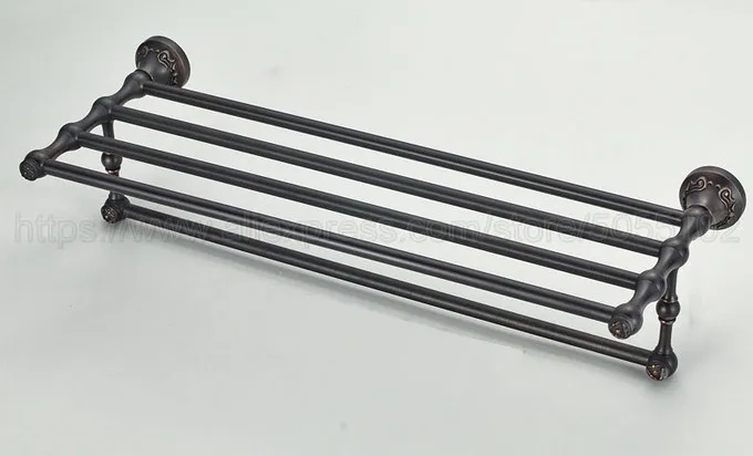 Bathroom Copper Towel Bar Oil Rubbed Bronze Towel Holder Towel Rack Shelf Holder Brief Fixed Bathroom Accessory zba445