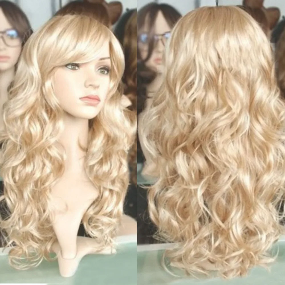 

Game of Thrones Daenerys Targaryen Long Wavy Curly Golden Blonde Cosplay Wigs