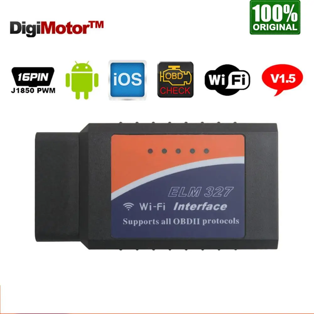 ELM 327 Wifi адаптер сканер автомобильной Wi Fi OBD2 v1.5 ELM327 Wi-Fi сканирования Интерфейс автомобиля Escaner Automotivo для iPhone iPad