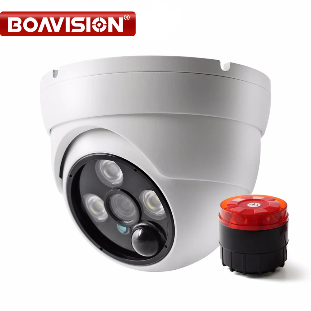 

HD AHD CVI TVI CVBS Security Camera With Alarm Speaker Waterproof IP67 HD 1080P 4 In 1 Dome Camera Outdoor Night Vision IR 20M