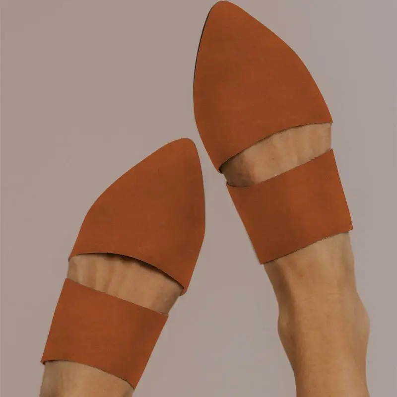 Женская обувь на плоской подошве zapatos mujer тапочки с острым носком для девочек