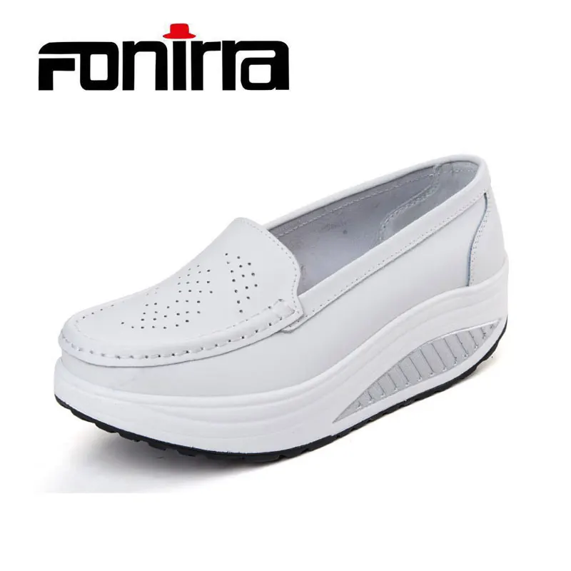 

FONIRRA Women's Shoes Pu Leather Platform women's shoes platform wedges shaking increased shoes high heel casual fashion 134