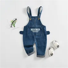 Детский комбинезон в Корейском стиле; Повседневный джинсовый комбинезон для девочек и мальчиков; комбинезоны для малышей; детские штаны; коллекция года; сезон весна-осень; детские комбинезоны; Новинка