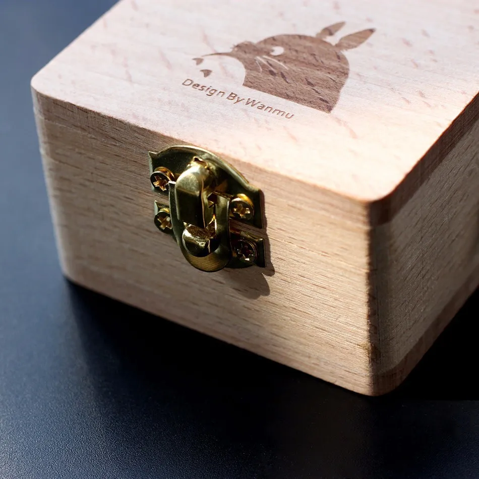 Hayao Миядзаки Тоторо деревянная ручка музыкальная шкатулка Выгравированные игрушки музыкальные коробки для детей Распродажа коробка Рождественские украшения механизм