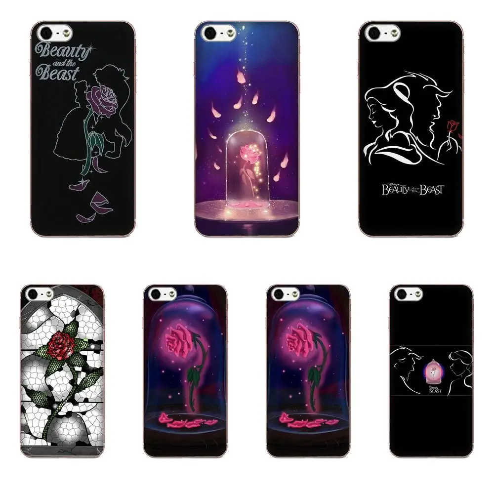 Чехол из ТПУ для Huawei P7 Honor 4C 5A 5C 5X 6 6C 6A 6X 7 7X 8 9 V8 V10 Y3II Y5II Y6II G8 Play Lite Beauty And The Beast Rose Soft |