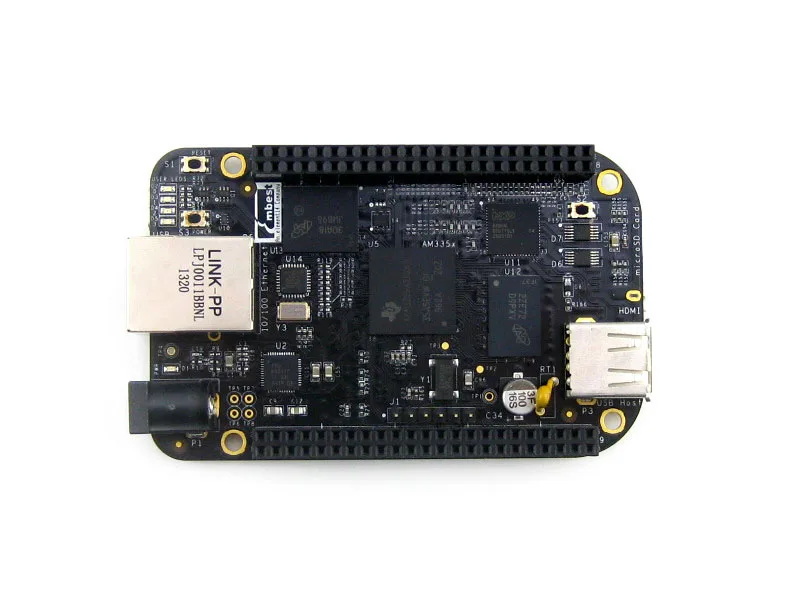 2pcs/lot BeagleBone Black Rev C 1GHz ARM Cortex-A8 512MB DDR3L 4GB eMMC Flash BB Black Linux Androi