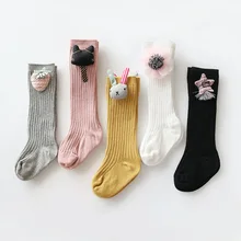 2019 PPXX Novo Garoto collants Meias Menina Dos Desenhos Animados Coelho Patchwork Dança Performence Flor Meninas Meia de Algodão Macio