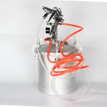 Высокое давление 10л давление горшок распылитель бак шланг с манометром Набор хромированные пневматические инструменты