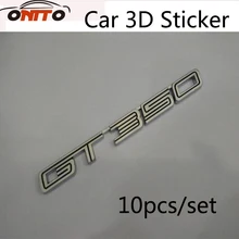 10 шт. металлический GT350 металлический 3D эмблема значок наклейка для лошади Мустанг GT350 для Kuga Fusion Fiesta Transit Mustang