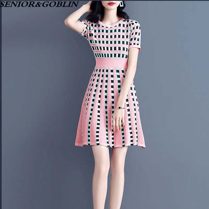 pink and green sweater dress|OFF 70 