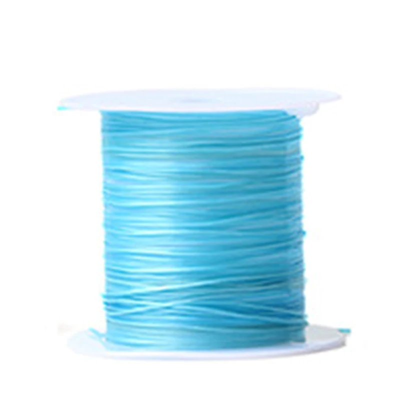 10 м/рулон 0,6 эластичный шнур мм нить Бисероплетение линия сильный Кристалл шнур ожерелье браслет DIY ремесло ювелирных изделий - Цвет: Lake Blue